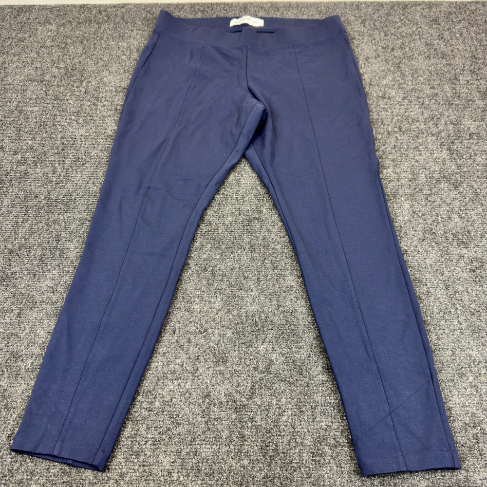 Old Navy Stevie Navy Blue High Rise Pintuck Ponte Knit Skinny Pants Womens Large